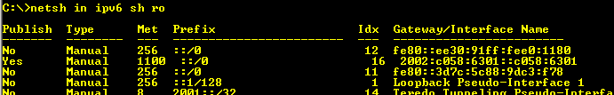 UAG-netsh-in-ipv6-sh-ro-routerdiscovery-enabled netsh in ipv6 sh ro - with routerdiscovery enabled